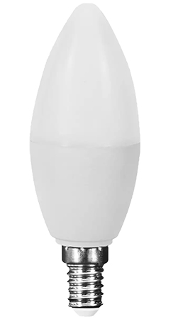 Лампочка світлодіодна Grunhelm Long-Life R2.0 LED - C37-5W-3K-E14 - Фото 1