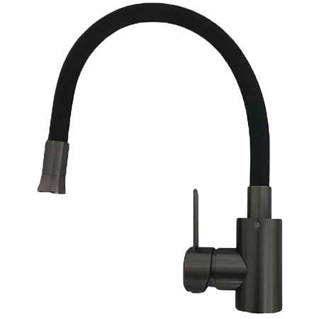 Смеситель кухонный VALESO KF62 гибкий черный - Фото 1