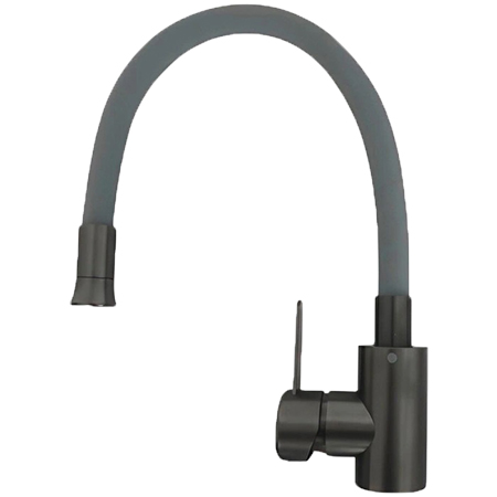 Смеситель кухонный VALESO KF63 гибкий PVD черный - Фото 1
