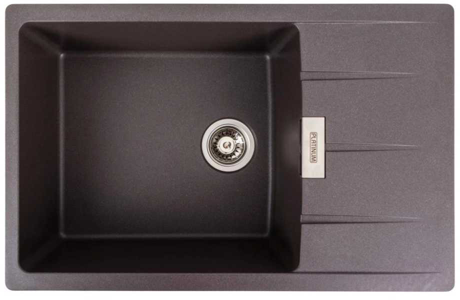 Мойка кухонная Platinum 7850 ROMA матовый Морион - Фото 1