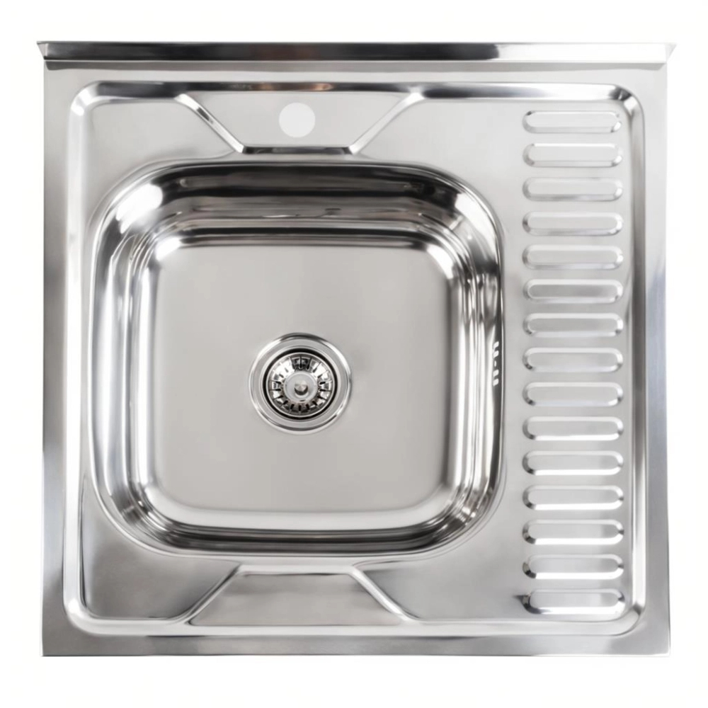 Мойка кухонная Platinum ПОЛИРОВКА 6060 L (0,7/160 мм) - Фото 1