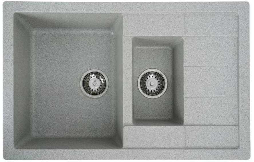 Мойка кухонная Platinum 7850W TOSKANA матовая Серая - Фото 1