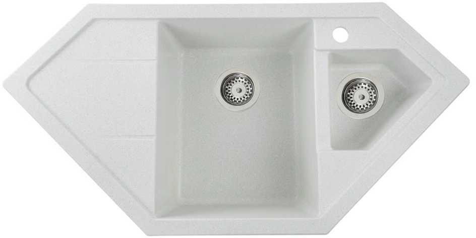 Мойка кухонная Platinum 9950 PANDORA матовая Белая в точку - Фото 1