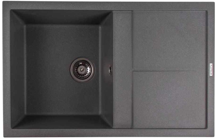 Мойка кухонная Platinum 7950 Selena матовая Серый муссон - Фото 1