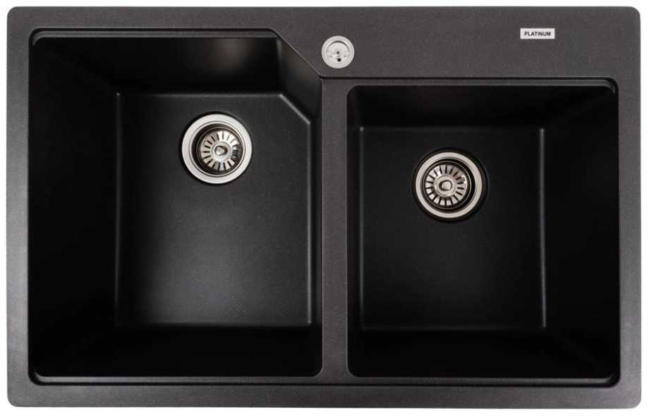 Мойка кухонная Platinum 7850 HARMONY матовый Морион - Фото 1
