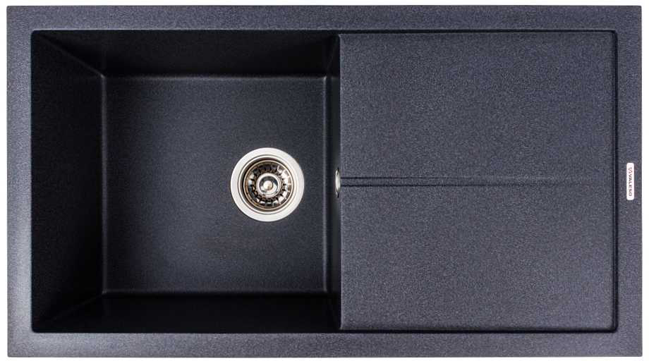 Мойка кухонная Platinum 7843 SOLID матовый Карбон - Фото 1