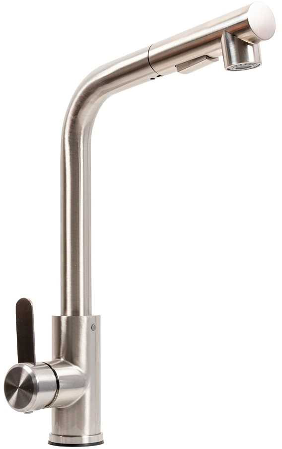 Смеситель кухонный Platinum с выдвижной воронкой FC-1 Platinum (brush) - Фото 1