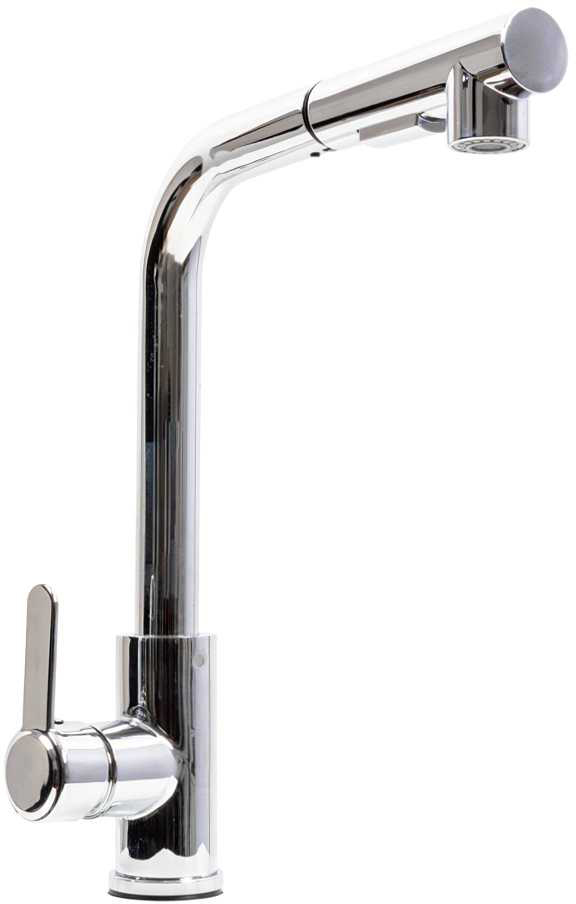 Смеситель кухонный Platinum с выдвижной воронкой FC-1 Platinum (polished) - Фото 1