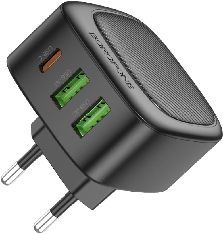 Сетевое зарядное устройство BOROFONE BAS23A Lucky PD30W 1C2A charger EU Black (6941991109386) - Фото 1