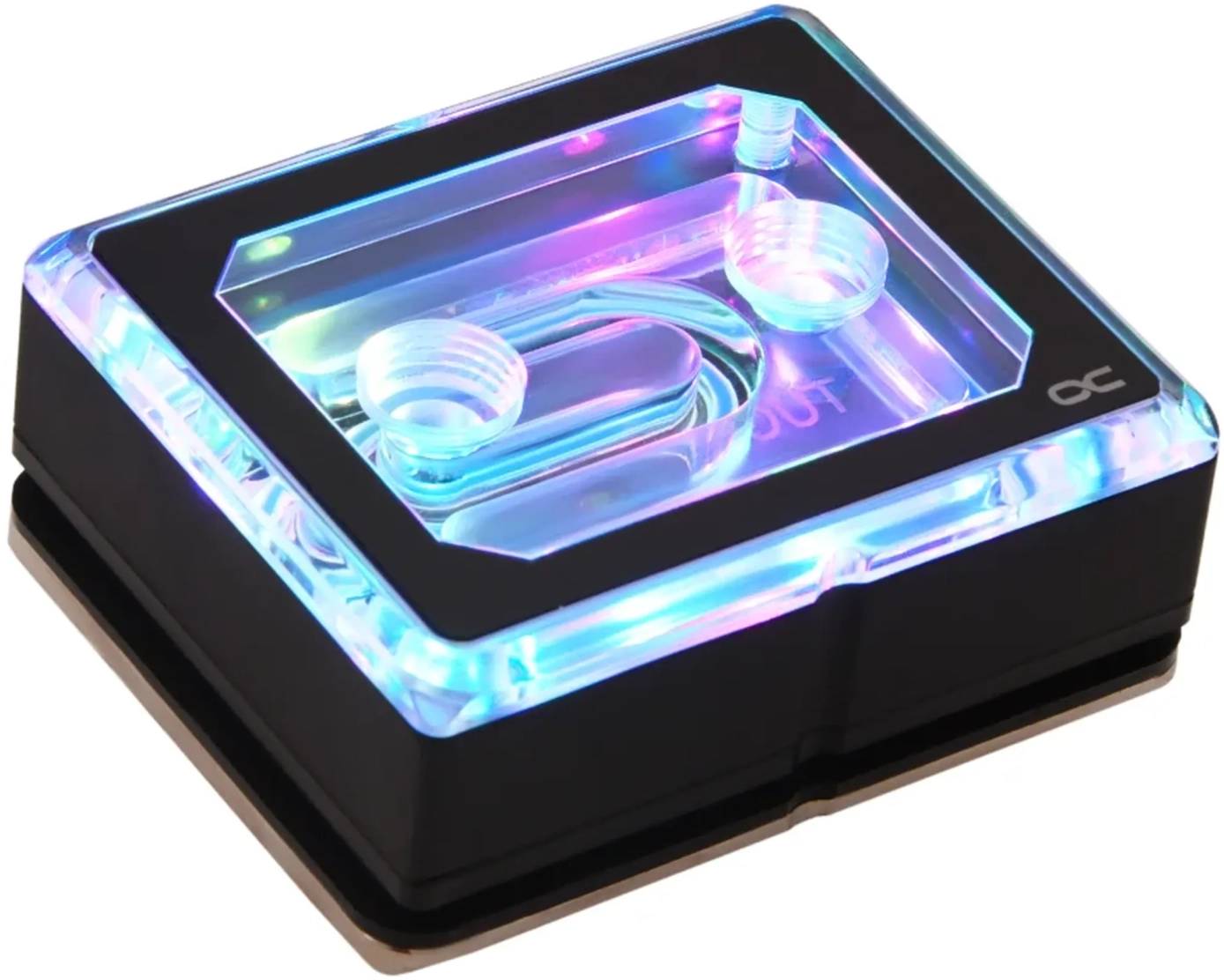 Водяна система охолодження ALPHACOOL Eisblock XPX Aurora PRO - Acryl Black Digital RGB (1016829) - Фото 1