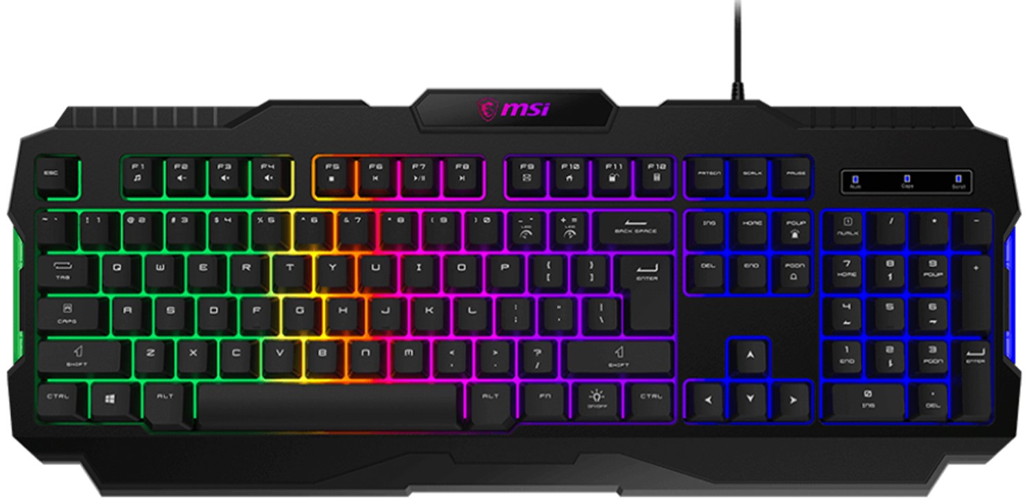 Клавиатура проводная игровая MSI FORGE GK100 EN/UKR/RU, Black - Фото 1