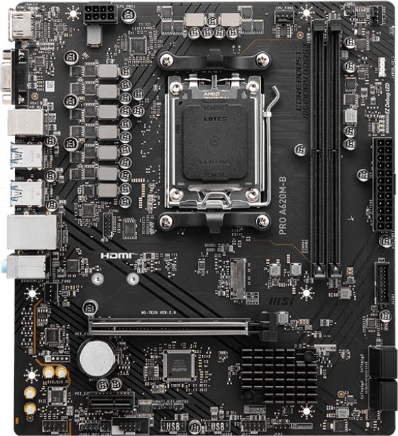 Материнская плата MSI PRO A620M-B - Фото 1