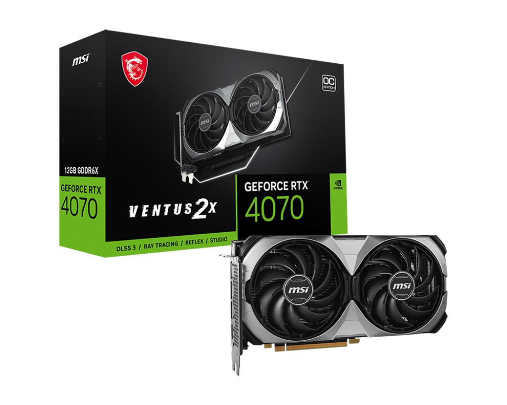 Відеокарта MSI GeForce RTX 4070 VENTUS 2X E 12G OC GDRR6X - Фото 1