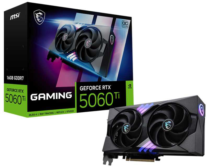 Видеокарта MSI RTX 5060 Ti 16G GAMING OC - Фото 1