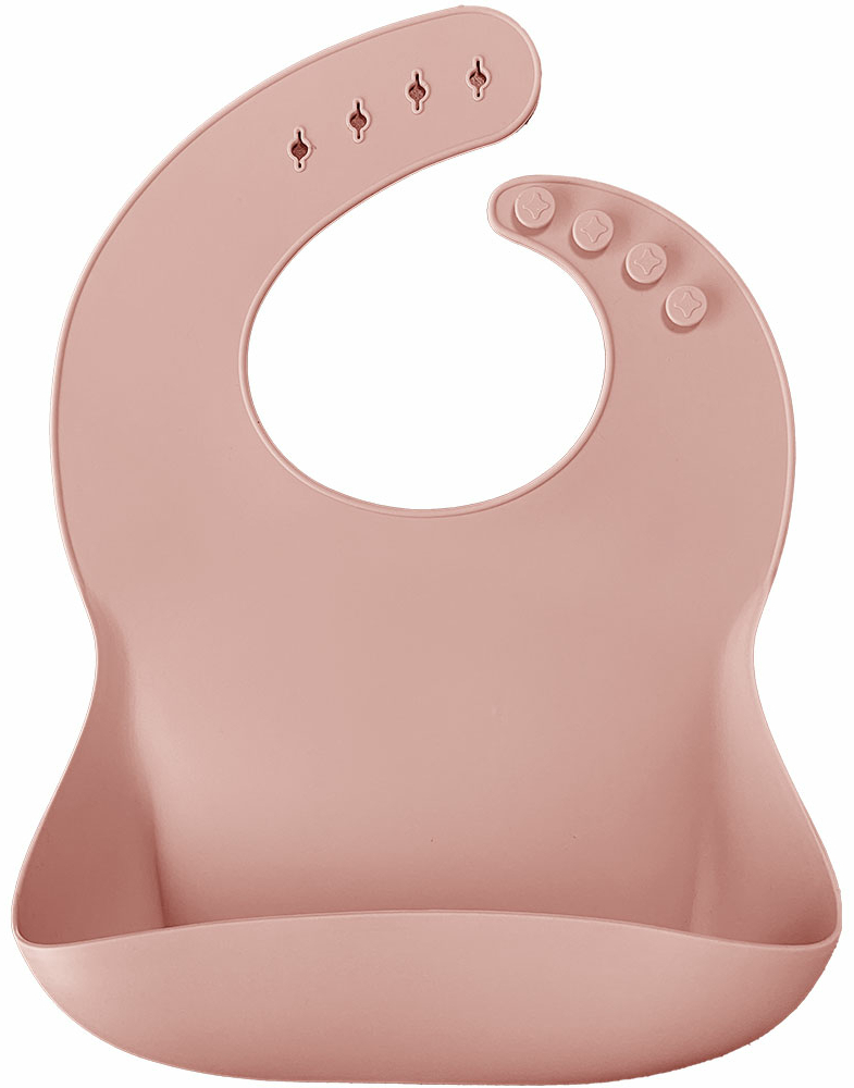 Нагрудник силиконовый MinikOiOi Basics Pinky Pink (101020052) - Фото 1