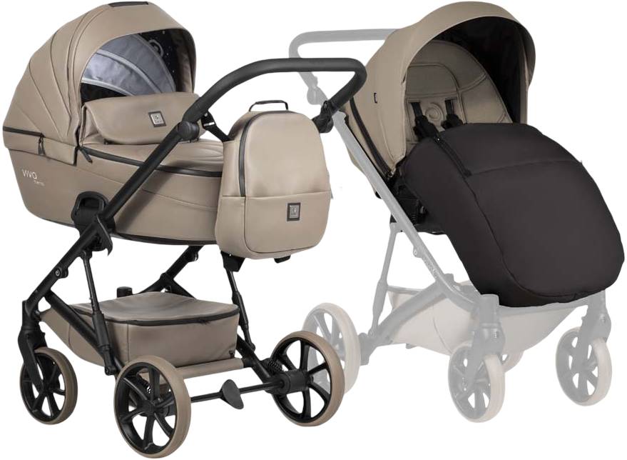 Купити Коляска універсальна 2 в 1 Tutis VIVA6 plus Leather Cappuccino - Фото 1 Коляска універсальна 2 в 1 Tutis VIVA6 plus Leather Cappuccino - Фото 1