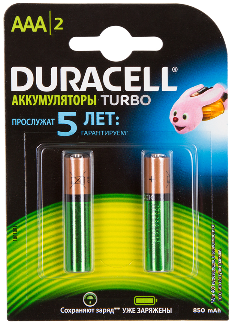 Аккумулятор тип AAA Duracell HR03 (AAA) 850mAh / HR03 (AAA) 900mAh ...