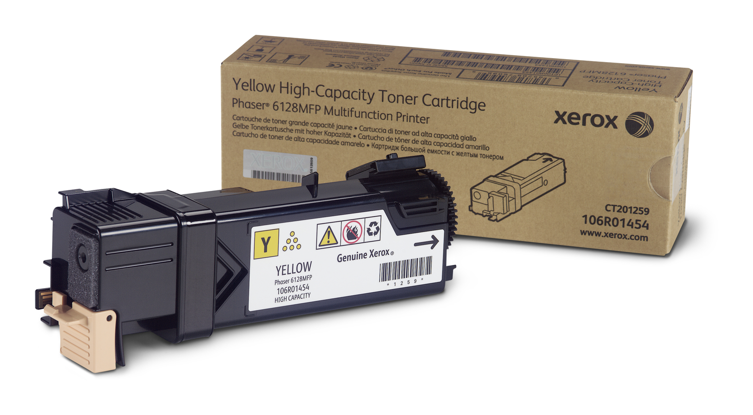 Картридж-тонер Xerox PH6128 Yellow (106R01458) - Фото 1
