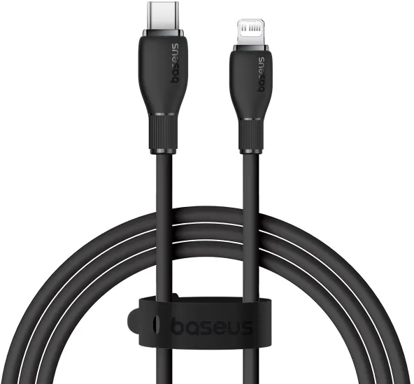 Кабель синхронизации данных Baseus Pudding Series Fast Charging Cable Type-C to iP 20W 1.2m Cluster Black (P10355701111-00) - Фото 1