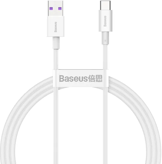 Кабель синхронизации данных Baseus Superior Series USB to Type-C 66W 1m White (CATYS-02) - Фото 1