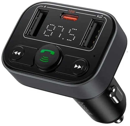 FM модулятор Baseus S-09 Lite Series Car Cluster Black (C10762300113-00) - Фото 1