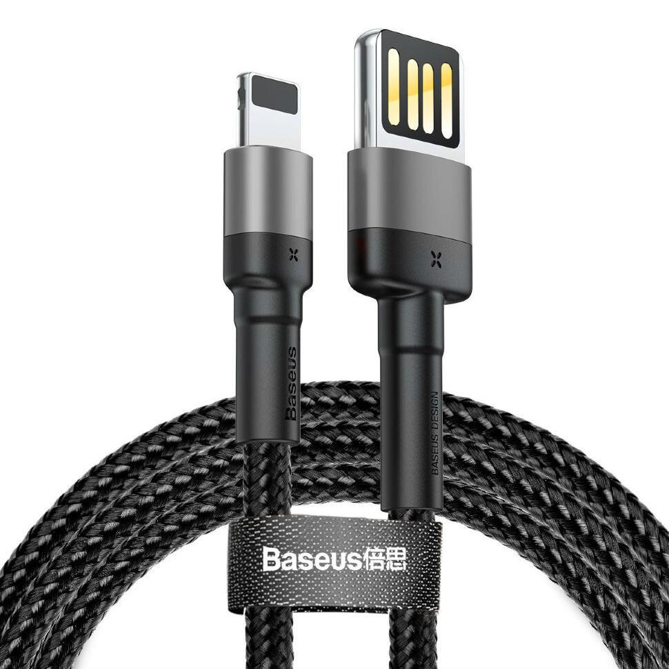 Кабель синхронизации данных Baseus Cafule Special Edition USB-Lightning 2m Grey (CALKLF-HG1) - Фото 1