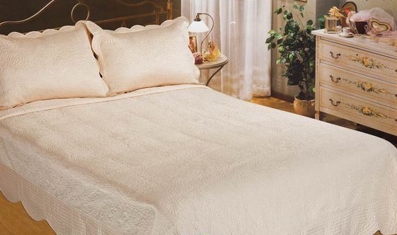 Покривало двоспальне Zastelli Venice Ivory 240х260 см+50х70 см (07496) - Фото 1