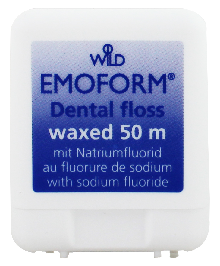 Зубная нить Dr. Wild Emoform, вощеная, с фторидом, 50 м (11.1411) - Фото 1