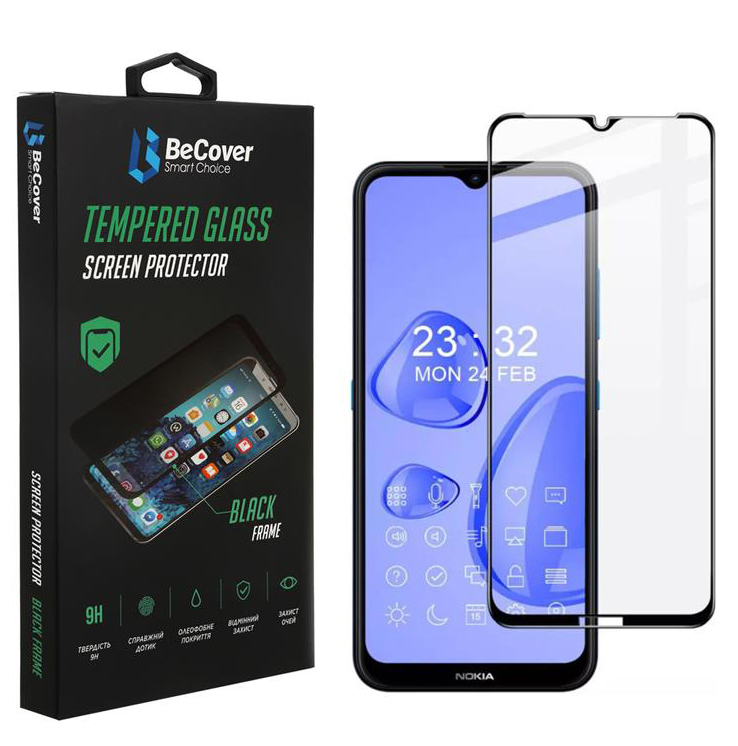Защитное стекло для смартфона BeCover for Nokia 1.4 Black (706902) - Фото 1
