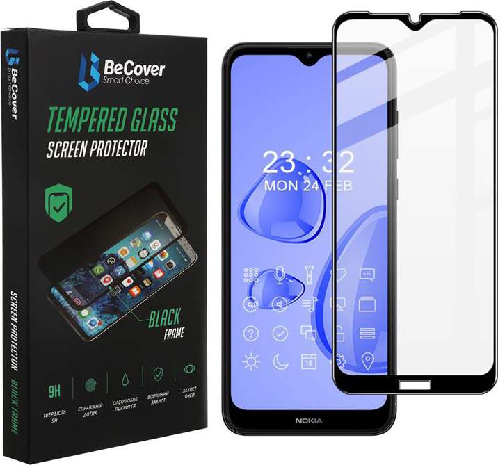 Защитное стекло для смартфона BeCover for Nokia C30 Black (706903) - Фото 1