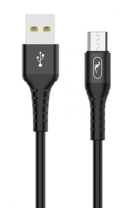 Кабель синхронизации данных SkyDolphin S05V TPE Frost Line USB-microUSB 1m Black (USB-000553) - Фото 1