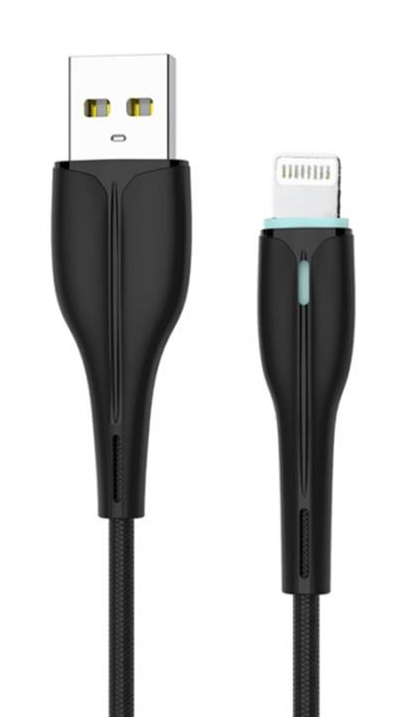 Кабель синхронизации данных SkyDolphin S48L USB-Lightning 1m Black (USB-000422) - Фото 1