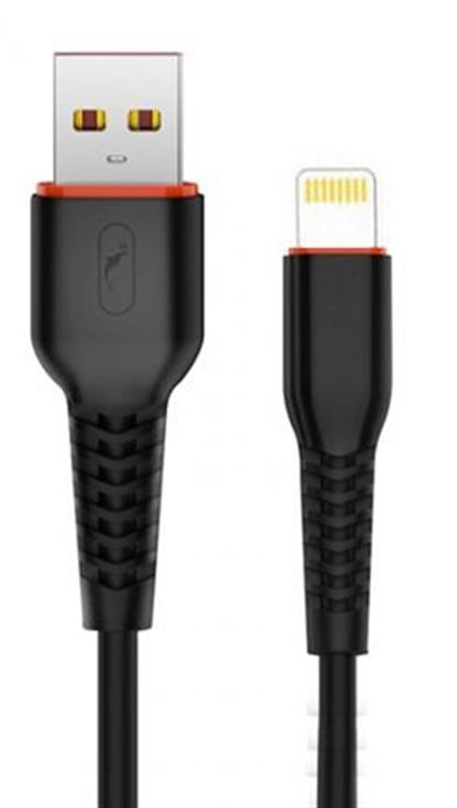 Кабель синхронизации данных SkyDolphin S54L Soft USB-Lightning 1m Black (USB-000428) - Фото 1