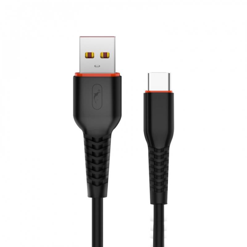 Кабель синхронизации данных SkyDolphin S54T Soft USB - Type-C 1 м Black (USB-000430) - Фото 1