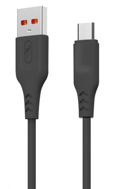 Кабель синхронізації даних SkyDolphin S61VB USB-мicroUSB 2m Black (USB-000450) - Фото 1