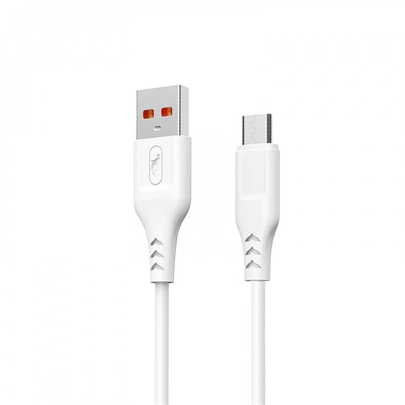 Кабель синхронизации данных SkyDolphin S61V USB-microUSB 1м, White (USB-000449) - Фото 1