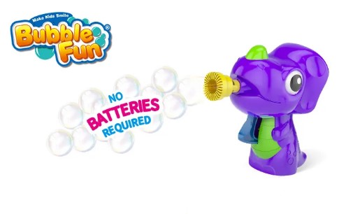 Мильні бульбашки Bubble Fun Динозаврик фіолетовий (DHOBB10124J) - Фото 1