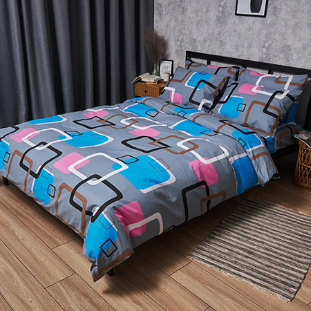 Пододеяльник двуспальный евро Moon&Star Бязь Gold Люкс Retro Vibes King Size 220x240 см (MS-870000714) - Фото 1