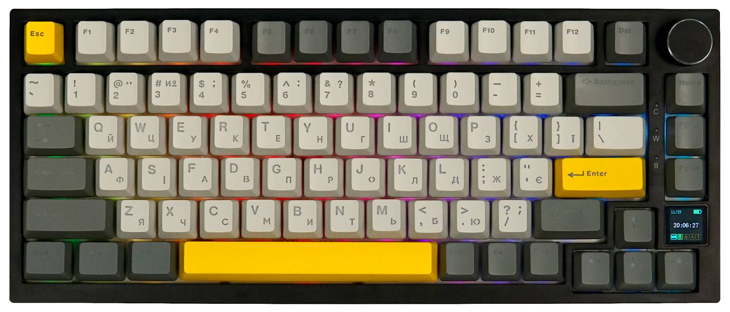 Клавиатура беспроводная игровая EPOMAKER AK820 Pro Gift Switch Hot-Swap Black (AK820-PRO-B-G) - Фото 1