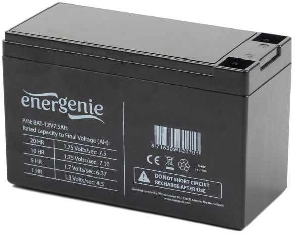 Аккумулятор для ИБП EnerGenie BAT-12V7.5AH - Фото 1