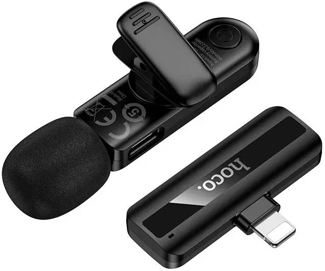 Микрофон для смартфона HOCO L20 Fair wireless microphone iP Black (6942007655484) - Фото 1