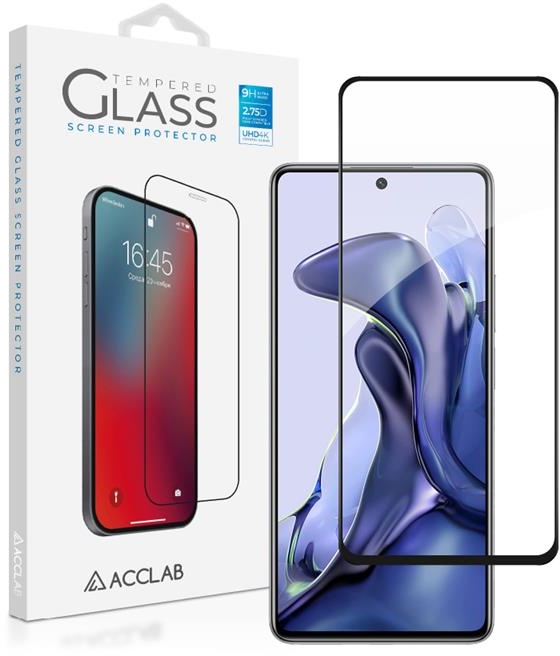 Защитное стекло для смартфона ACCLAB Full Glue for Xiaomi Mi 11T Black (1283126518706) - Фото 1