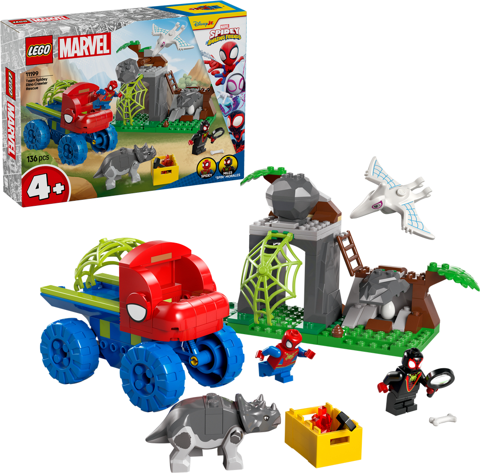 Конструктор LEGO Spidey Динозаврячий рятувальний транспорт команди Павука (11199) - Фото 1