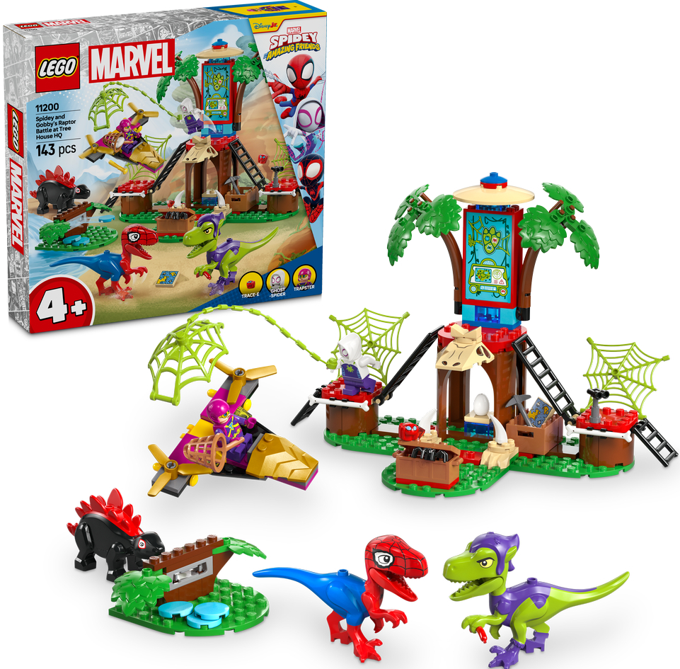 Конструктор LEGO Spidey Битва Паука и раптора Гобби в штаб-доме на дереве (11200) - Фото 1