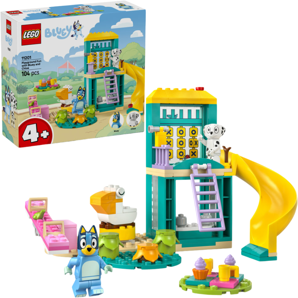 Конструктор LEGO Bluey Веселощі з Блуї та Хлоєю на ігровому майданчику (11201) - Фото 1