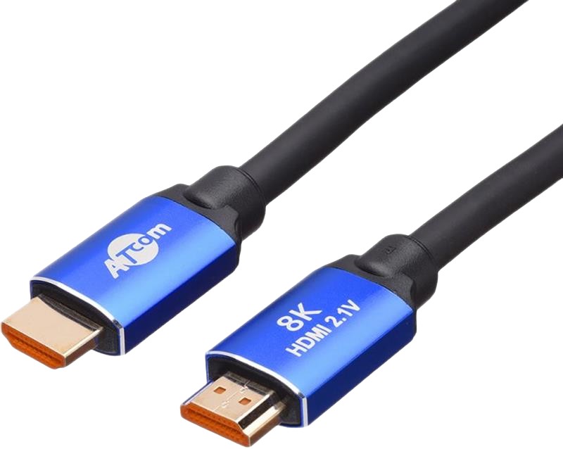 Кабель HDMI Atcom HDMI - HDMI V 2.1 (M/M) Real 8K 10m Black/Blue (88810) - Фото 1