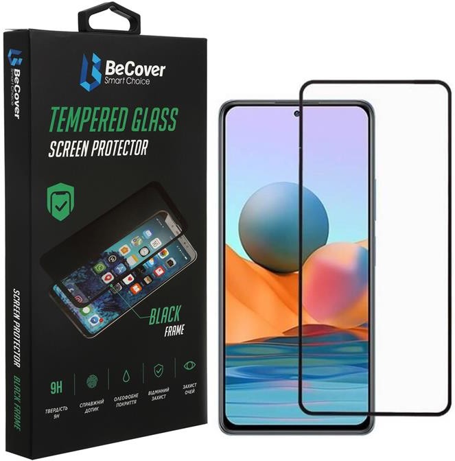 Защитное стекло для смартфона BeCover for Xiaomi Poco M4 Pro 5G Black (707041) - Фото 1