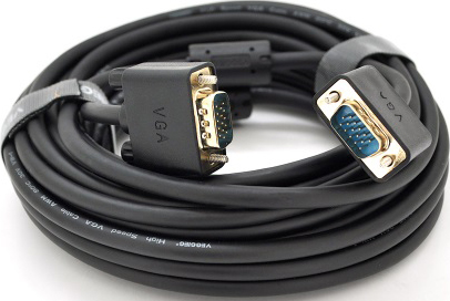 Кабель Veggieg VGA-VGA 10 м Black (YT-VGA(M)/(M)3+6VG-10/19696) - Фото 1