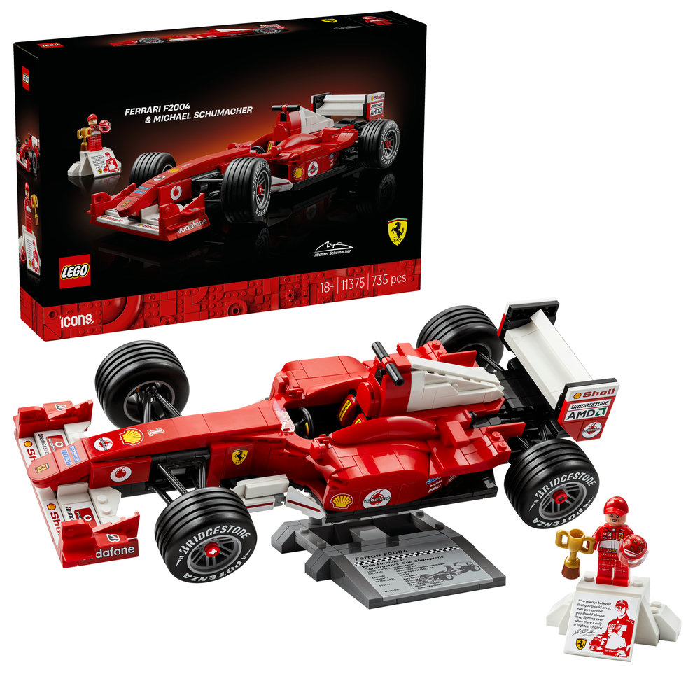 Конструктор LEGO Icons Ferrari F2004 и Michael Schumacher (11375) - Фото 1