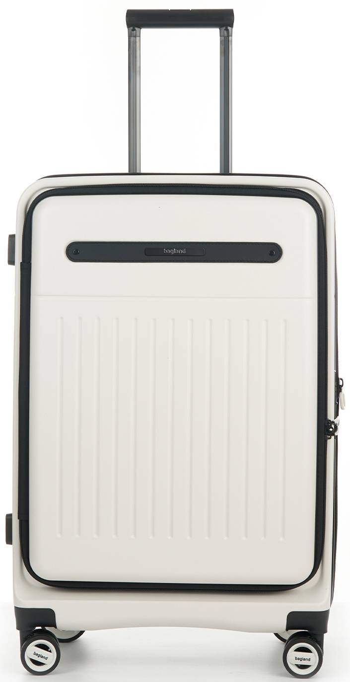 Чемодан Bagland VELO Medium белый (1140621766) - Фото 1
